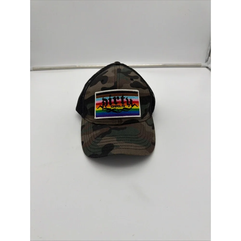 Otto Dirty Girls Rainbow Pride Camo Trucker Hat Snapback Mesh Cap Camouflage